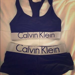 Calvin Klein bralet and boy shorts
